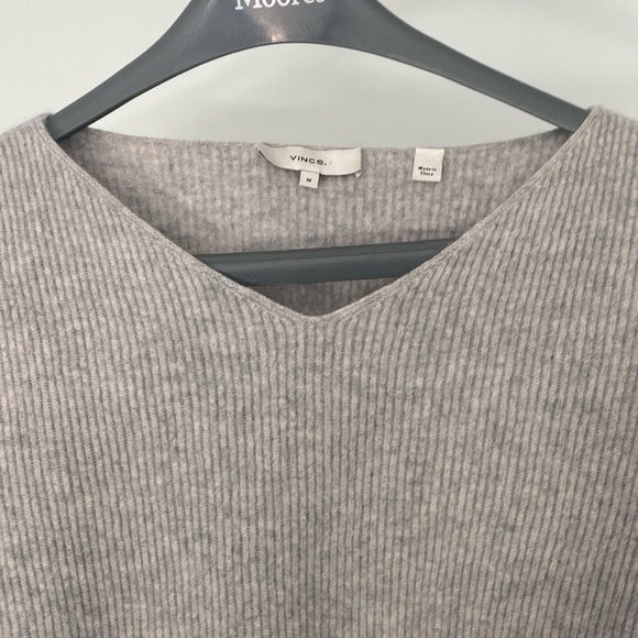 Vince. Wool & Cashmere V Neck Sweater, Size M - Picture 2 of 6